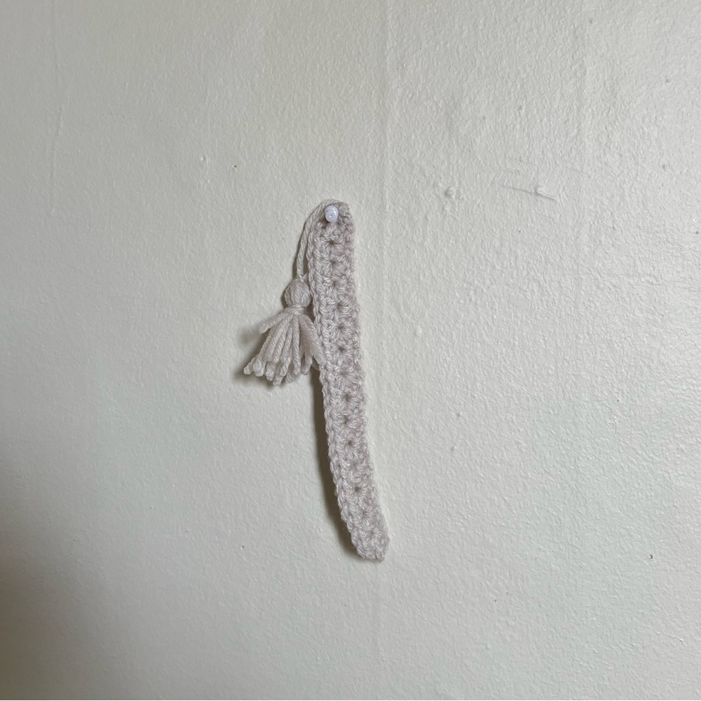 Handmade crochet bookmark